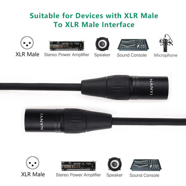 NANYI Microphone Cable XLR to XLR Patch Cables, 3-Pin X