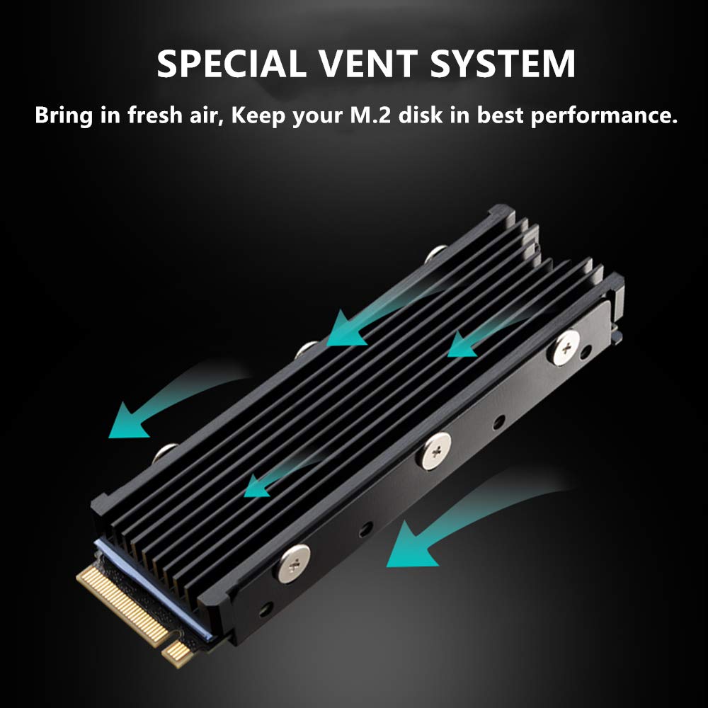 QIVYNSRY M.2 Heatsink NVMe 2280 PS5 SSD Heat Sink Compu