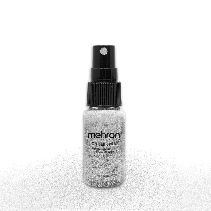 Makeup GlitterSpray | Hair and Body Glitter Spray | Body Shimmer Spray 1 fl oz (30 ml) (Silver) Perfect for Beauty, Theater, Halloween, Parties, Festivals, Concerts, and More