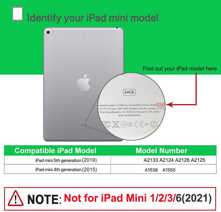 SUPLIK Kids Case for iPad Mini 4/5 (7.9), Built-in Scre