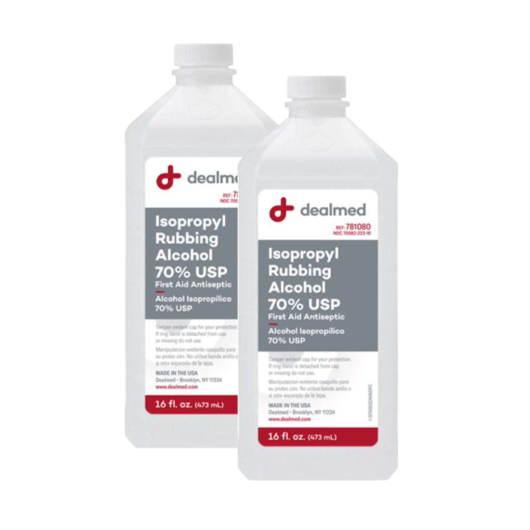 Dealmed Isopropyl Rubbing Alcohol 70% USP, First Aid An