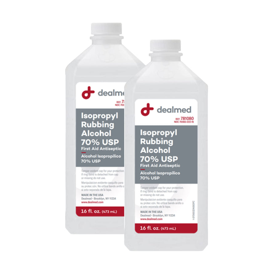 Dealmed Isopropyl Rubbing Alcohol 70% USP, First Aid An