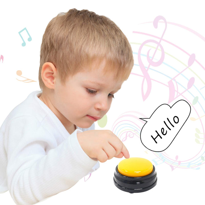 Answer Buzzers for Dogs, Recordable Voice Recording Sound Button Interactive Tool Answering Buttons Classroom Buzzers (4pcs)