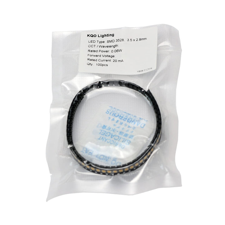 100 Pieces of PLCC-2 Surface Mount LEDs, 3528 Size SMD SMT LED - Red, 100pcs
