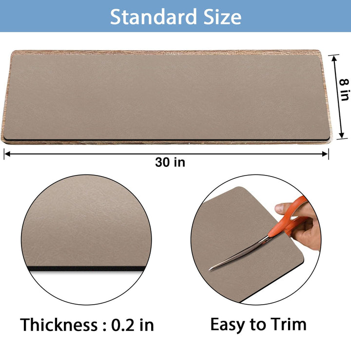 Carpet Stair Treads Set of 15, Non Slip Stair Carpet Treads Pads, 8x30 Brown Stair Rug for Wooden Step, Basement Stair Mats Covers for Pet and Kids