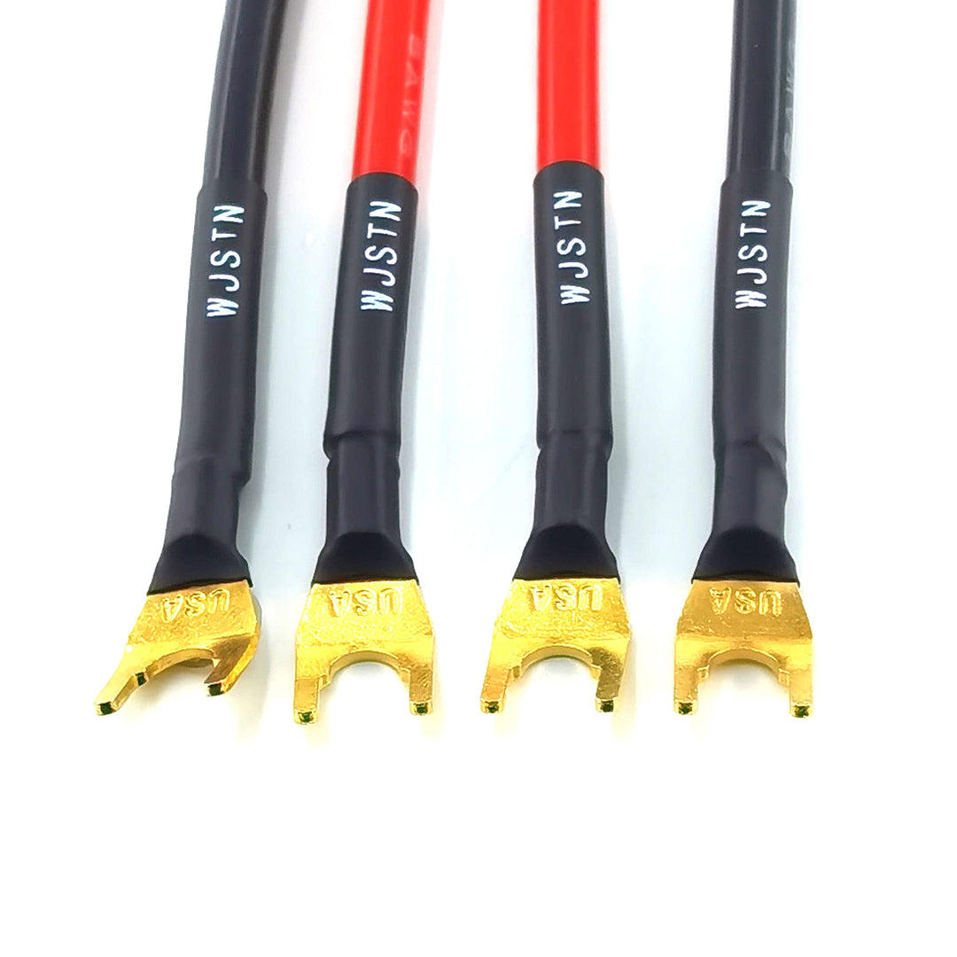 WJSTN 001 Fork Spade Plug to Spade Plug Speaker Jumper 