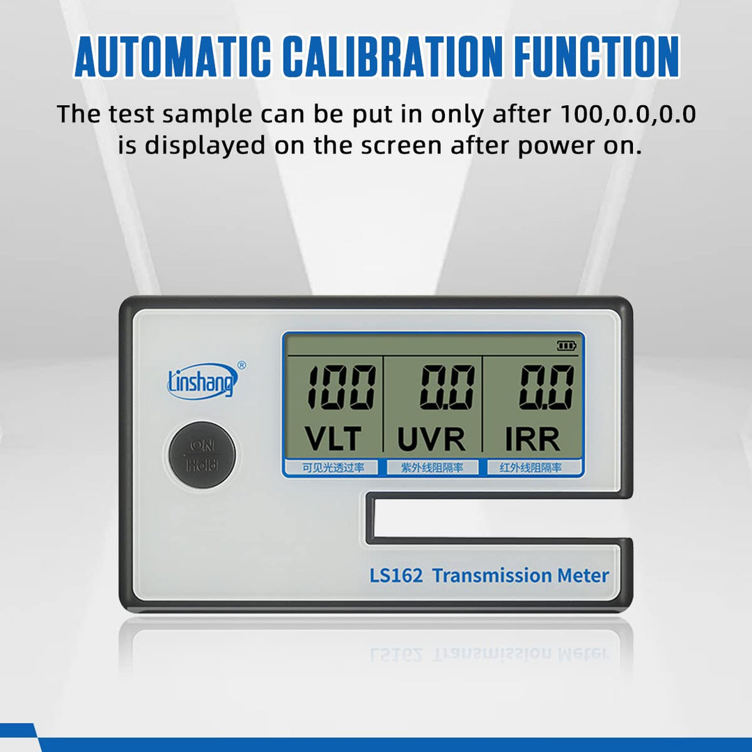 Portable Solar Tester Meter, Tint Solar Film Car Transmission Meter Filmed Glass Tester UV IR Rejection Meter Spectrum Tester IR 950nm UV 365nm VR 550nm
