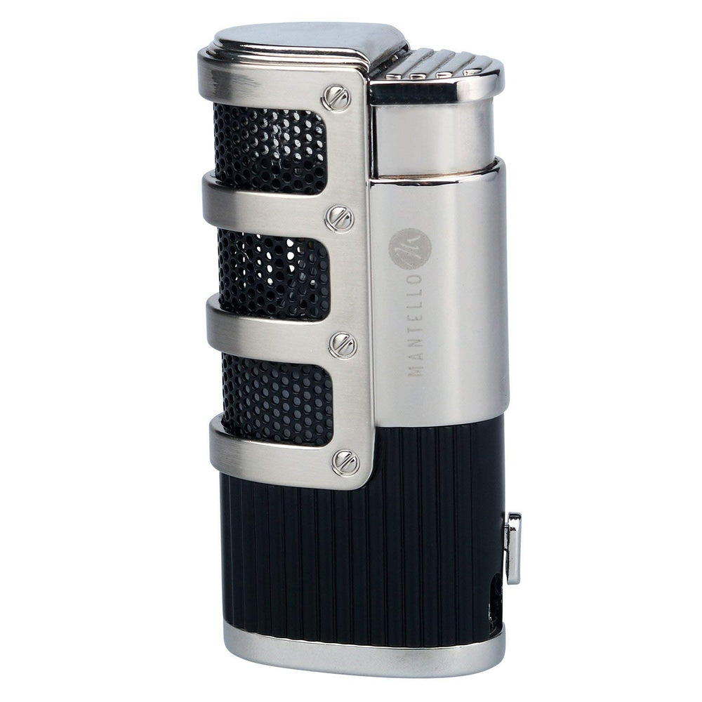 Mantello Cigars Torch Lighter, Triple Jet Flame Butane 