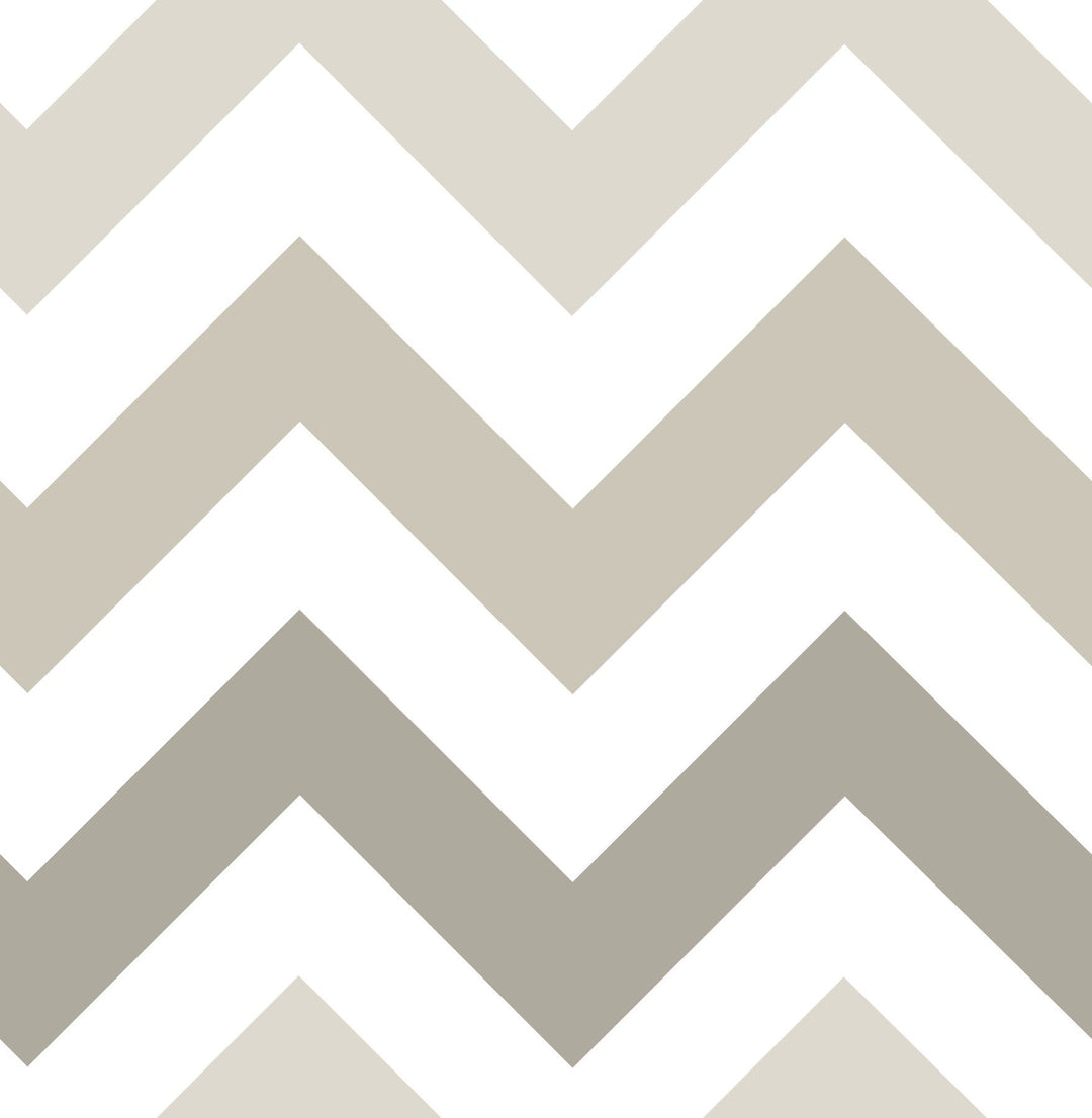 Wall Pops NU1416 Taupe Zig Zag Peel and Stick Peel &amp; Stick Wallpaper