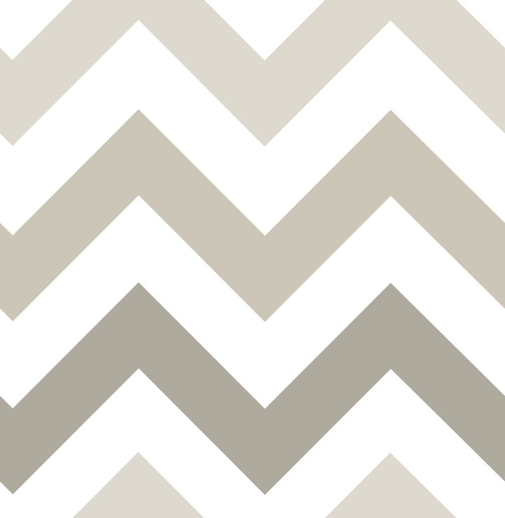 Wall Pops NU1416 Taupe Zig Zag Peel and Stick Peel &amp; Stick Wallpaper