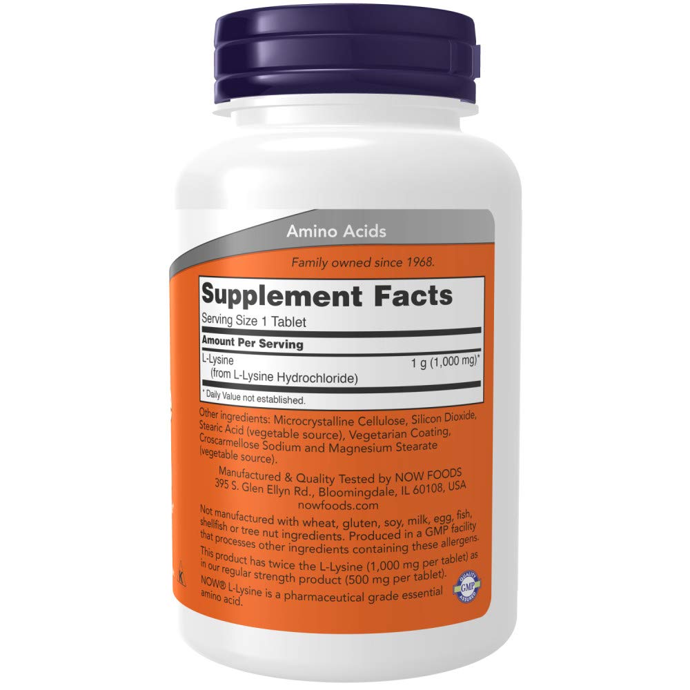 L-Lysine 1000mg, 100 Tablets (Pack of 2)