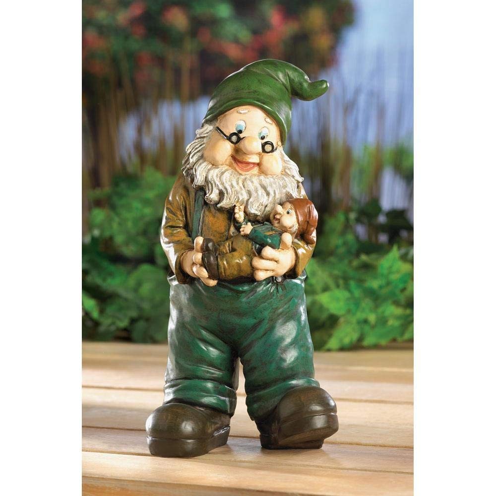 Gifts & Decor Garden Grandpa Yard Gnome Outdoor Statue 10.6