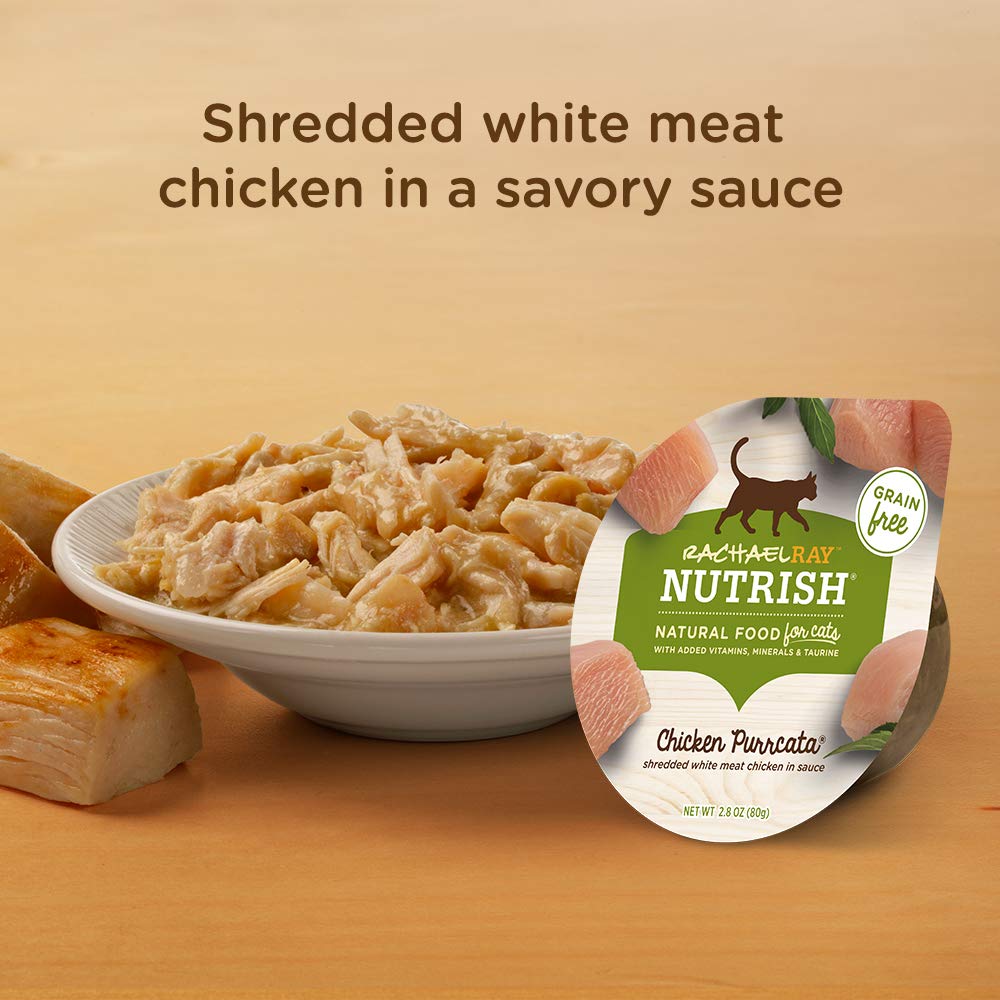 Rachael Ray Natural Wet Cat Food, Chicken Purrcata Recipe, 2.8 Ounce Cup (Pack of 24), Grain Free