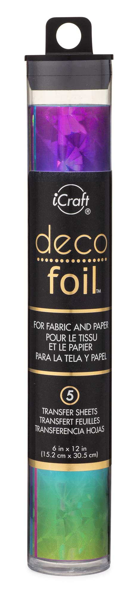 Deco Foil Specialty Transfer Sheets 6X12 5/Pkg-Rainbow Shattered Glass