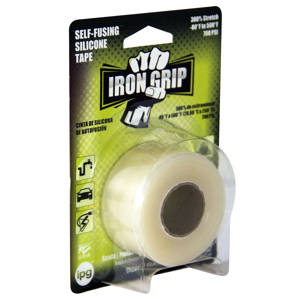 SC110 Iron Grip Self-Fusing Silicone Tape, 1 x 10 ft, Clear