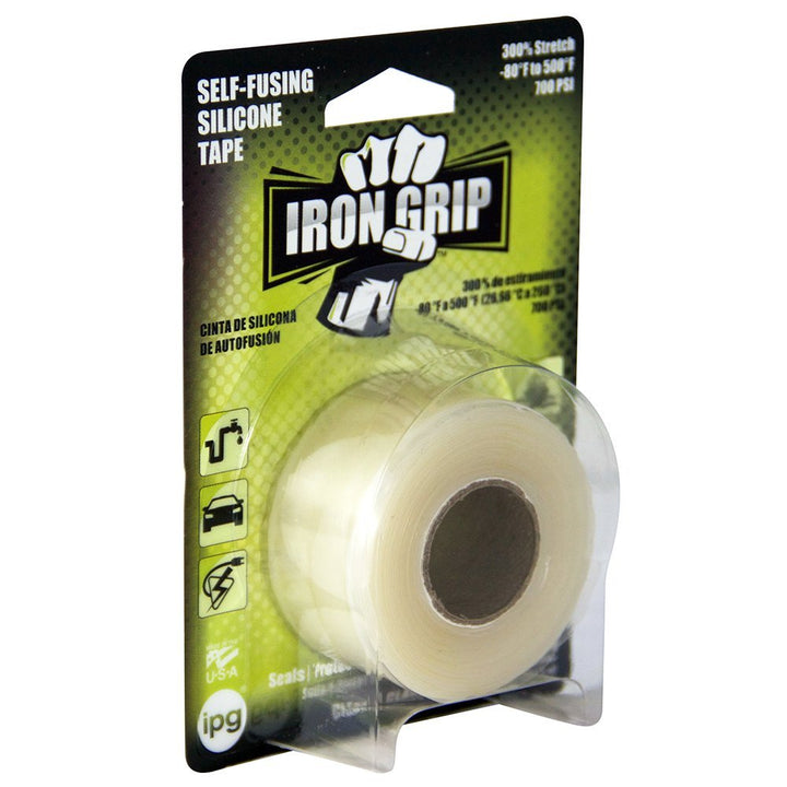 SC110 Iron Grip Self-Fusing Silicone Tape, 1 x 10 ft, Clear
