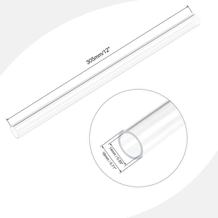 MECCANIXITY Acrylic Pipe Rigid Round Tube Clear 14mm(0.
