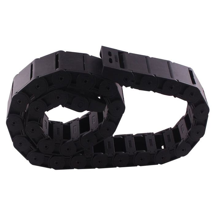 1M 18 x 25mm Plastic Open One Side Type CNC Machine Tool Cable Drag Chain Wire Carrier Black Ted Lele (18mm x 25mm)