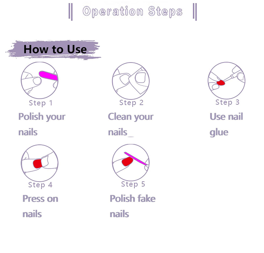 24 Pcs Press on Nails Medium, Fake Nails Almond Glue on Nails, False Nails with Glue, Acrylic Nails for Women and Girls (Colorful Swirl)