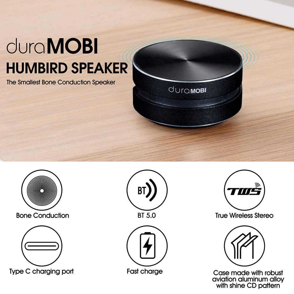Wirelessly BT Mini Speaker Bone Conduction Portable Wireless Speaker Stereo Bass Sound Creative Portable Speaker Mini Size Music Player Built-in Mic Sound Box