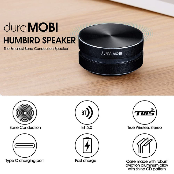 Wirelessly BT Mini Speaker Bone Conduction Portable Wireless Speaker Stereo Bass Sound Creative Portable Speaker Mini Size Music Player Built-in Mic Sound Box