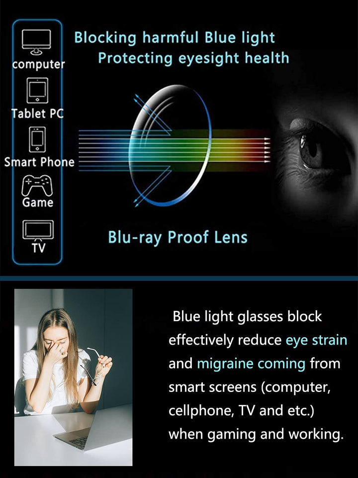 Onrtry Tony Stark Blue Light Blocking Glasses for Men W