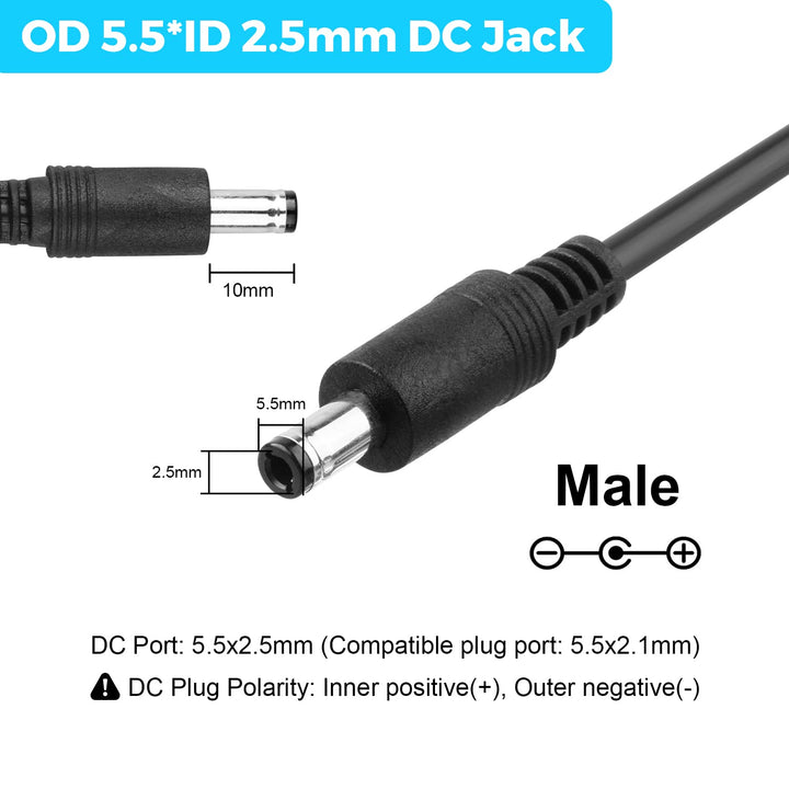 5V 4A Power Supply Adapter, AC 100-240V to DC 5 Volt 4 Amp 20W Charer 4000mA Transforme Universal Converter Plug 5.5mm x 2.5mm for Jetson Nano, Odroid XU4 / XU4Q, Atomic Pi, Router