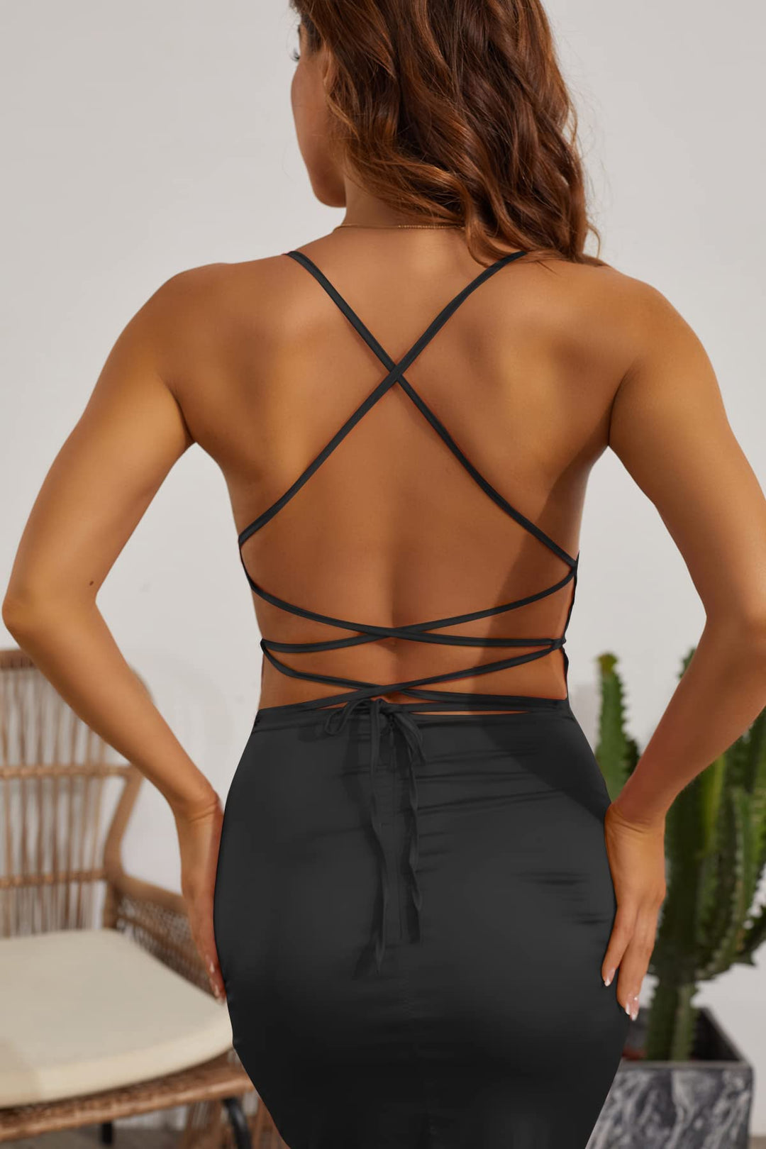 Velius Women&#39;s Sexy Spaghetti Strap Backless La