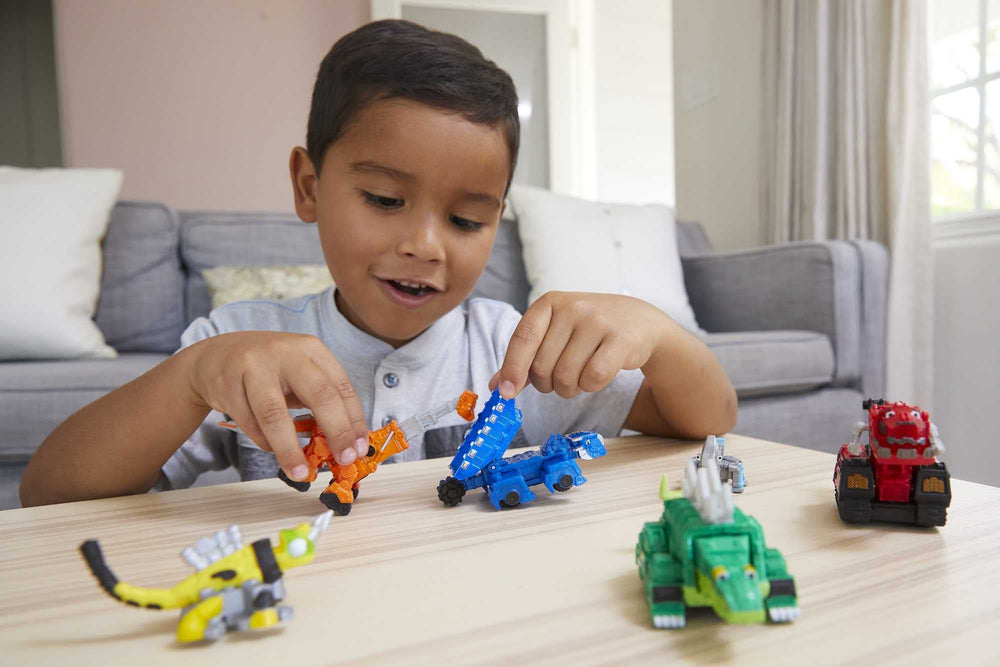 Dinotrux Multipack with 6 Character Toy Cars, Half Dinosaur & Half Construction Vehicle, Includes Ty Rux, Ton-Ton & Skya