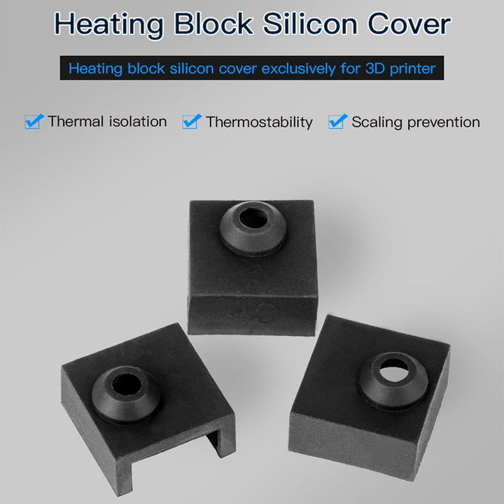 Creality Original 5PCS Heater Block Silicone Cover with 10PCS 0.4mm Nozzles, Silicone Sock for Ender 3/Ender 3 V2/Ender 3 Pro/Ender 3 Max/Ender 5/Ender 5 Pro/Ender 5 Plus/Ender 6/CR-10 V2