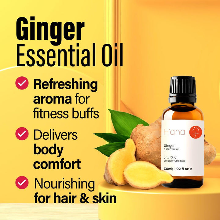 Ginger Essential Oil - 100% Pure Therapeutic Grade for 