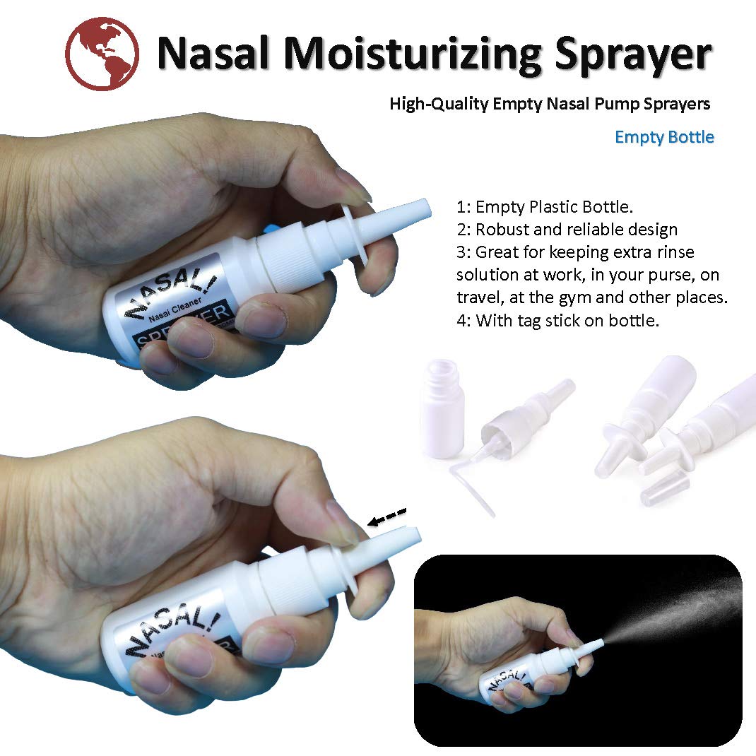 Tonelife (2 Nozzle) Nasal Wash Bottle Nose Cleaner &