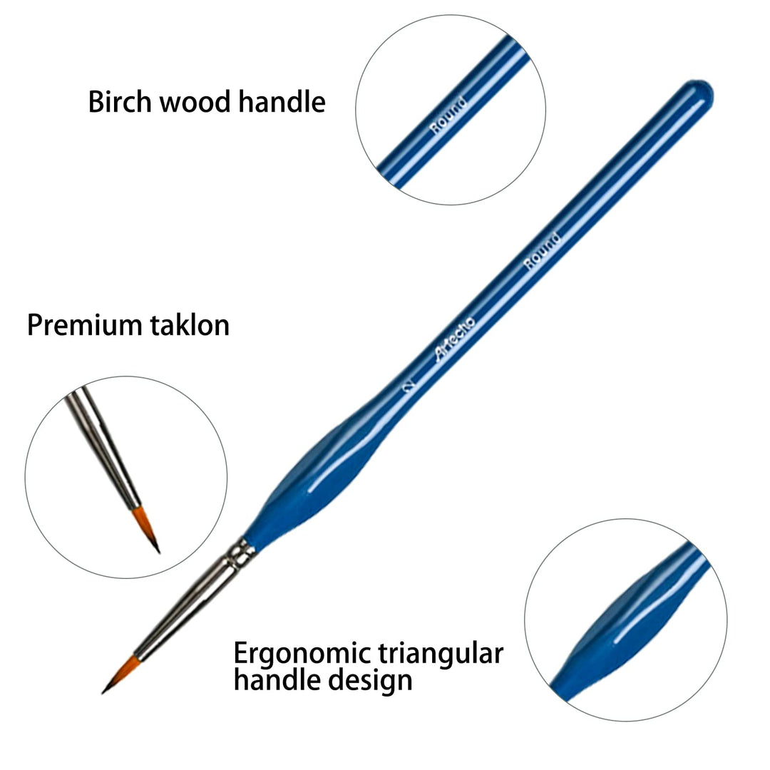 Artecho 15pcs Fine Detail Paint Brushes Set, Miniature 