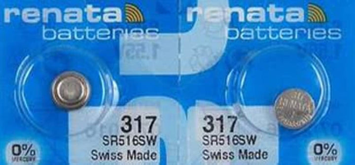 Renata 317 Watch Battery Twin Pack
