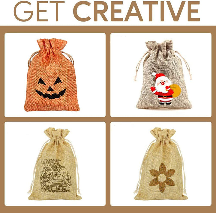 Pandahall 15 Color Burlap Packing Pouches Drawstring Bags 2.7x3.5&#39;&#39; Gift Bag Jute Packing Storage Linen Jewelry Pouches Sacks for Wedding Party Shower Birthday Christmas Jewelry DIY Craft