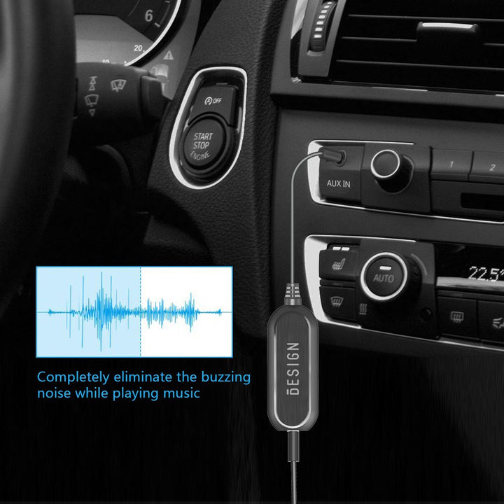 Ground Loop Noise Isolator for Car Audio/Home Stereo System with 3.5mm Audio Cable
