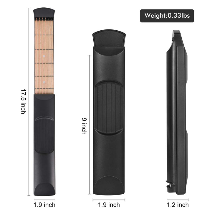 Pocket Guitar Practice Neck, 6 Fret Portable Guitar Chord Practice Tool for Beginner