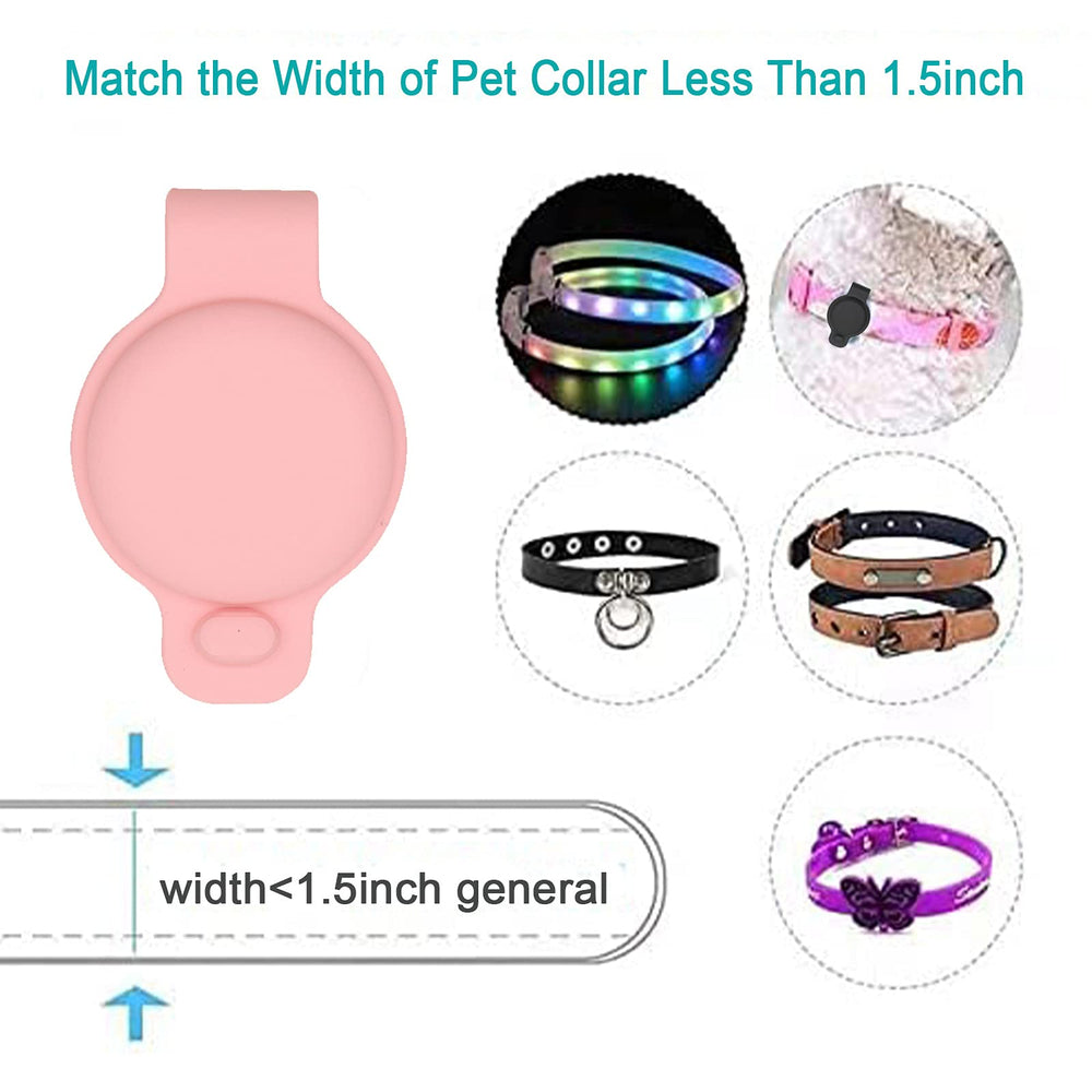 Case for AirTag Dog Collar Holder, Flexible Silicone Pr