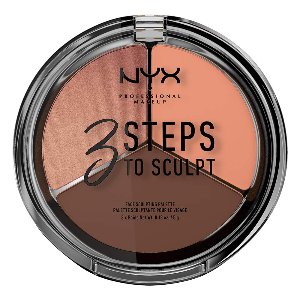 PROFESSIONAL MAKEUP 3 Steps to Sculpt, Face Sculpting Contour Palette - Deep