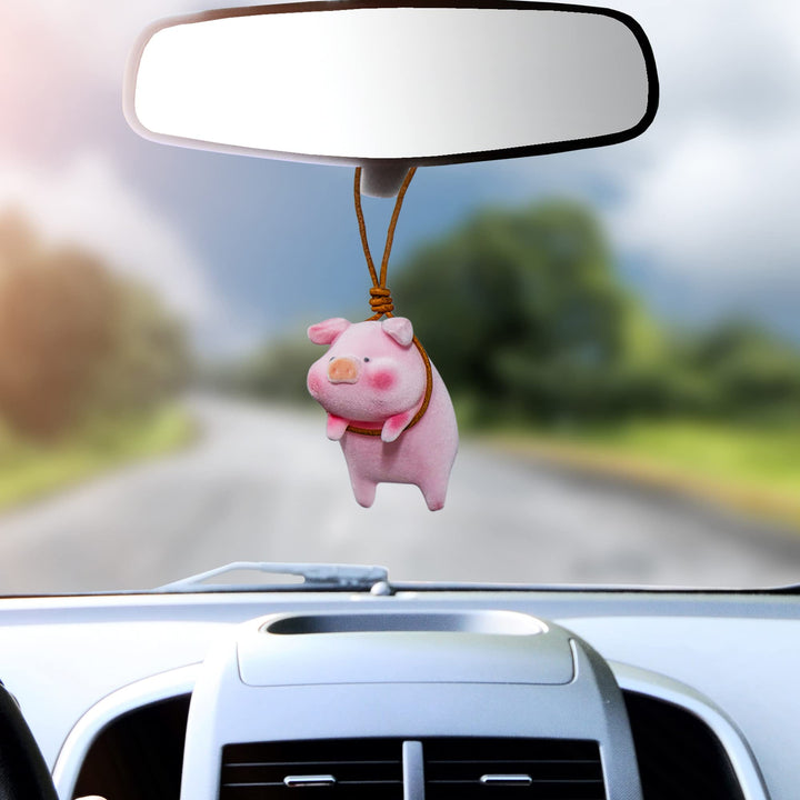 Swinging Duck Car Hanging Ornament, Cute Swing Duck Car Mirror Hanging Accessories, Swinging Duck Rearview Mirrors Car Pendant, Duck Car Decoration with Hat, 2 Pcs (1pack)