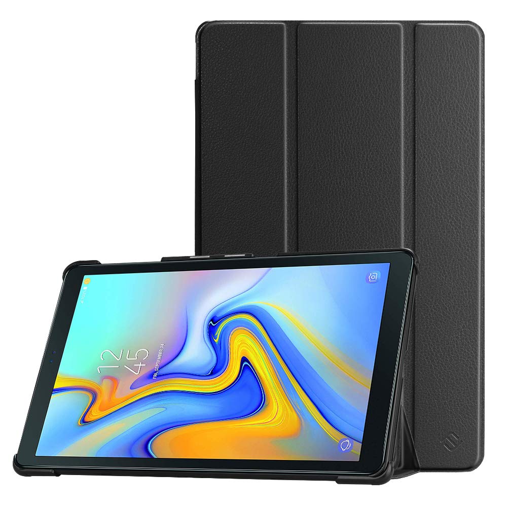 Slim Case for Samsung Galaxy Tab A 10.5 2018 Model SM-T590/T595/T597, Ultra Thin Lightweight Stand Cover with Auto Sleep/Wake, Black