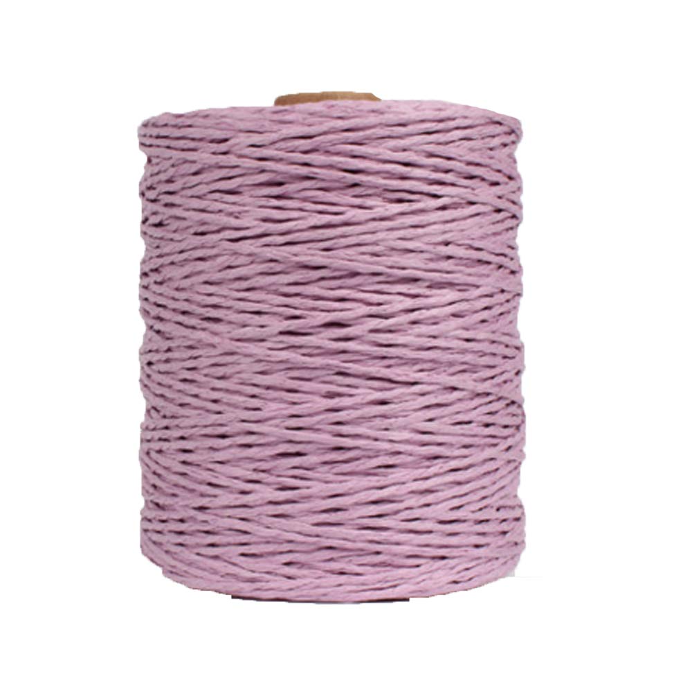 Natural Cotton Raffia Yarn Light Purple Crochet Summer Sun Hat Yarn,Beach Bag Yarn,Rayon Raffia Crochet Yarn,Crochet Straw Knit Yarn,Knitting Materials,280 Meters/306 Yards