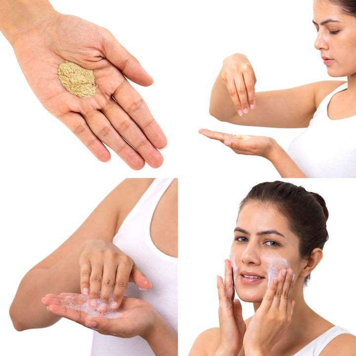 Brillare Vitamin C Face Wash for Pigmentation &amp; Dark Spots, Coconut &amp; Orange Face Wash for Skin Brightening, 100% Natural Powder Facewash, 15g