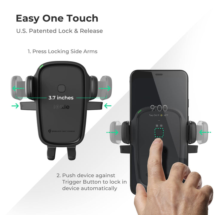 iOttie Car Charger Easy One Touch Wireless 2 Qi Chargin
