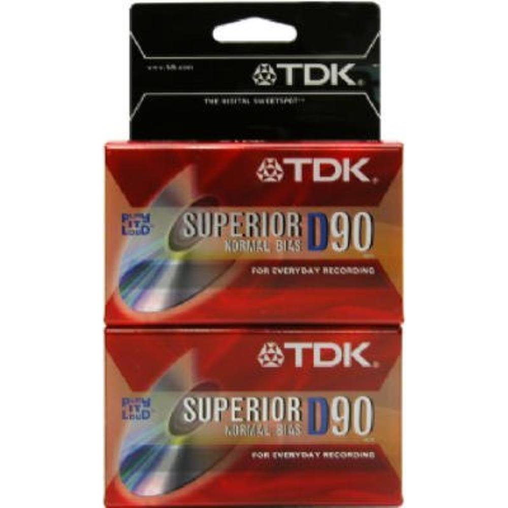 D90 Audio Cassettes 90 Min., 2pk