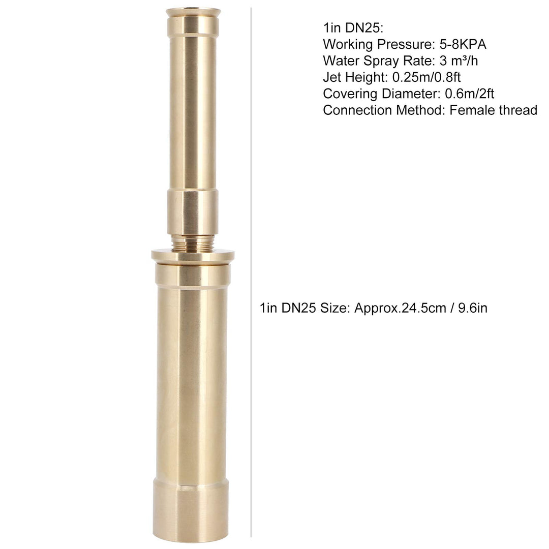 Fountain Nozzle Double Layer Fountain Nozzle Brass Column Fountain Nozzles Sprinkler Spray Head Pool Pond Spray Fountain Nozzle Heads for Garden Landscape Patio Square(1in DN25)