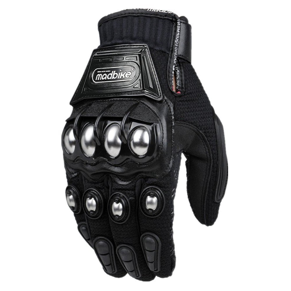Touchscreen Alloy Steel Outdoor Gloves Motorcycle Powersports Racing Gloves (XL, Black) Model 10C