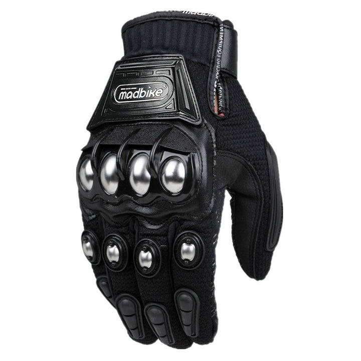 Touchscreen Alloy Steel Outdoor Gloves Motorcycle Powersports Racing Gloves (XL, Black) Model 10C