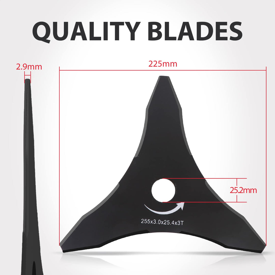 KIPA Brush Cutter Trimmer Blade Tungsten steel 10 Diameter 3 Teeth with 20mm arbor washer For Many Stihl Husqvarna Sears Echo Poluan Redmax Shindaiwa Weed eater Brusch Trimmer durable