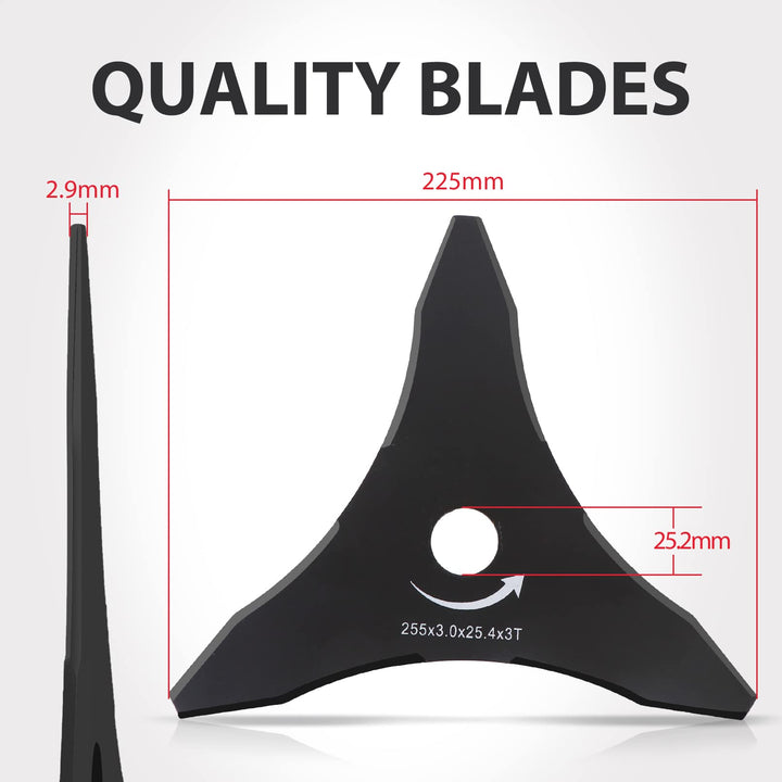 KIPA Brush Cutter Trimmer Blade Tungsten steel 10 Diameter 3 Teeth with 20mm arbor washer For Many Stihl Husqvarna Sears Echo Poluan Redmax Shindaiwa Weed eater Brusch Trimmer durable